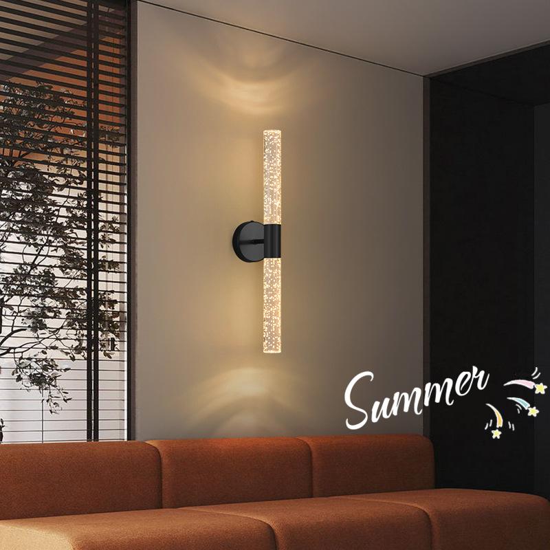 Modern Bubble Crystal Wall Lamps Indoor Two Colors Light for Bedroom Living Room Corridor Household Sconce Lighting Fixture