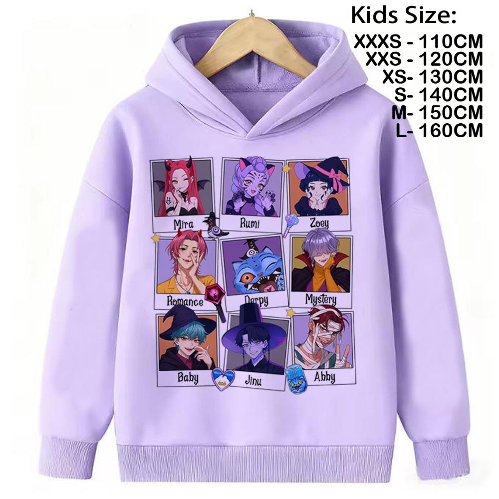 Kpop Demon Hunter Saja Boys Sweatshirt Autumn Winter Sport Hooded Fashion Casual Round Y2K Cosplay Clothing