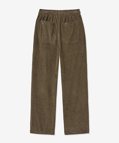 VTWO Daily Corduroy Wide Elastic Pants_Khaki