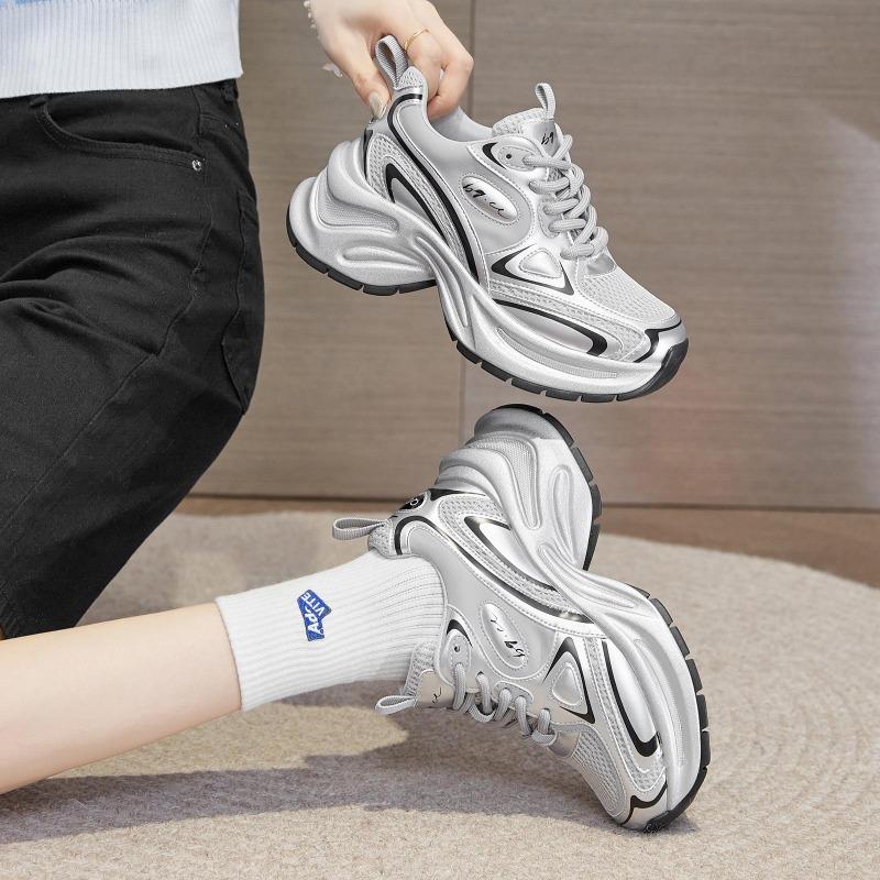 Spring Summer Shoes Women Fashion Sneakers Breathable Mesh Shoes Height Increasing 7cm Brand Ladies Sneakers