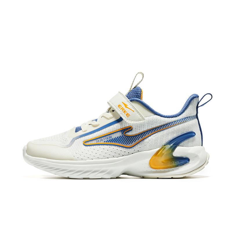 Hongxing Erke Non-Slip Wear-Resistant Low-Top Kids Running Shoes Kids Sneakers White Blue 65123103058-003