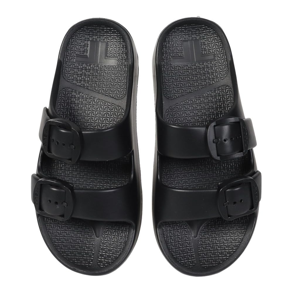 Authentic Recovery Sandals Buckle Slide Sandals with Arch Shock Thick Sports Comfort TELICTelic W-BUCKLE2 Cushioning, Support, Absorption, Sole,