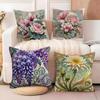 Diverse Painted Floral Prints Pillow Case Linen Pillow Case Sofa Home Decor Cushion Cover Cushion Cove