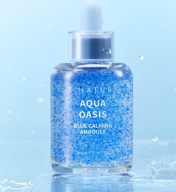 S.NATURE Aqua Oasis Blue Calming Ampoule – Deep Hydration & Soothing 1 ea
