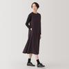 MUJI Women's Brushed Jumper Skirt, BC2K0A4A, Bordeaux, Size XS