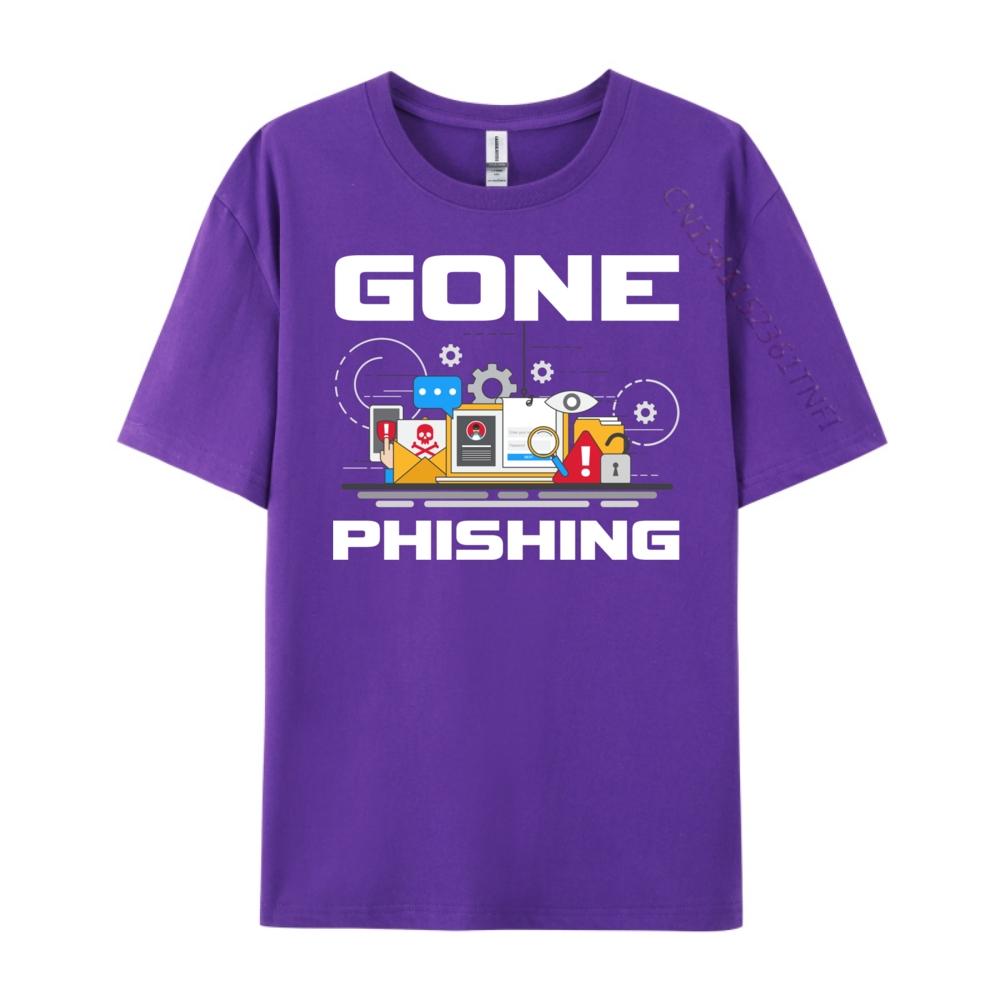Gone Phishing Designs Hacker Computer Geeks Designer T Shirt New Year Tee Shirt Korean Fashion Luxury Clothes