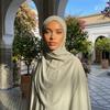 Leichter weicher langer flüssiger Jersey-Hijab dehnbare Kopfbedeckung Schals für den täglichen Gebrauch