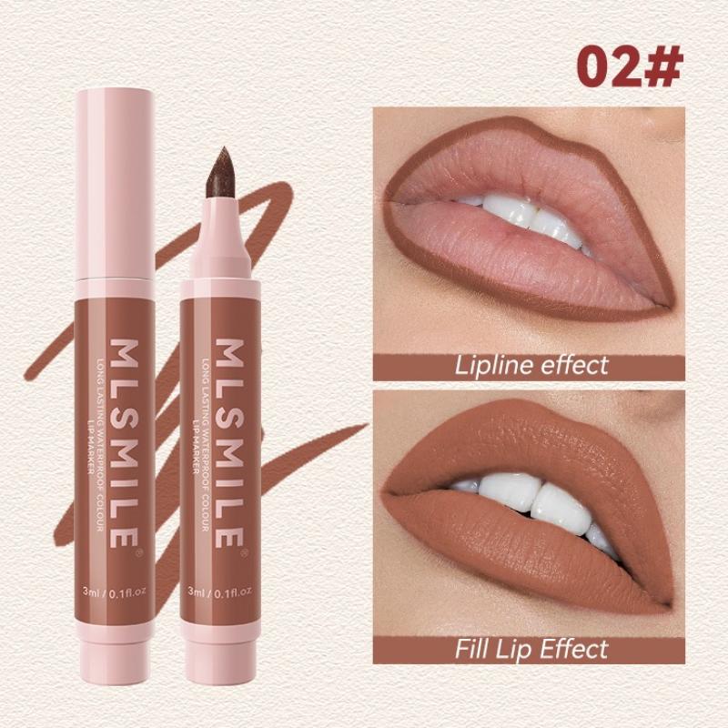 MLSMILE non-stick cup lipstick matte natural easy to color lip glaze waterproof marker lip liner