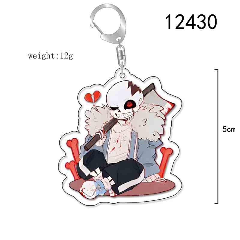 Undertale Frisk & Sans Acryl Schlüsselanhänger - Anime Anhänger In-stock white