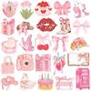 10/30/50pcs Romantic Pink Ins Style Cartoon Stickers Bow Girl Aesthetic Decals DIY Suitcase Phone Notebook Cute Sticker Toy Gift