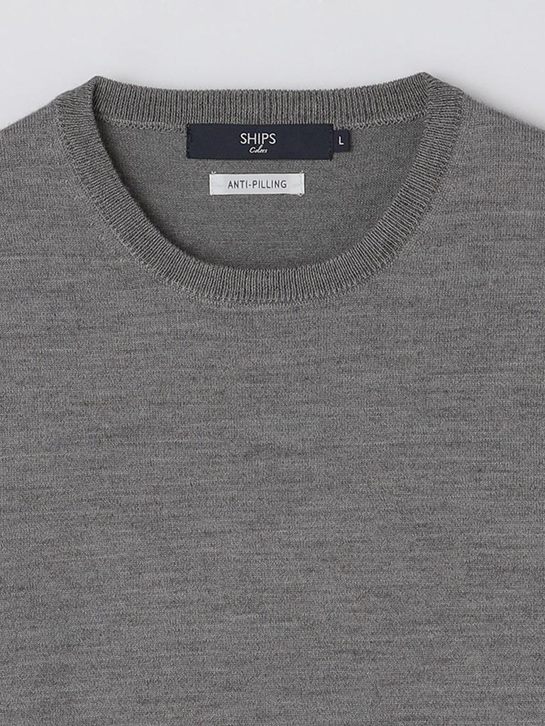 Ships Colors Hand Washable Anti-Pilling 12 Gauge Crew Neck Knit 216060001 Gray Medium