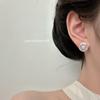 Exquisite Eight-Pointed Star Micro-Set Zircon Earrings: Women's Luxury Fashion with High-End Versatile Elegance.