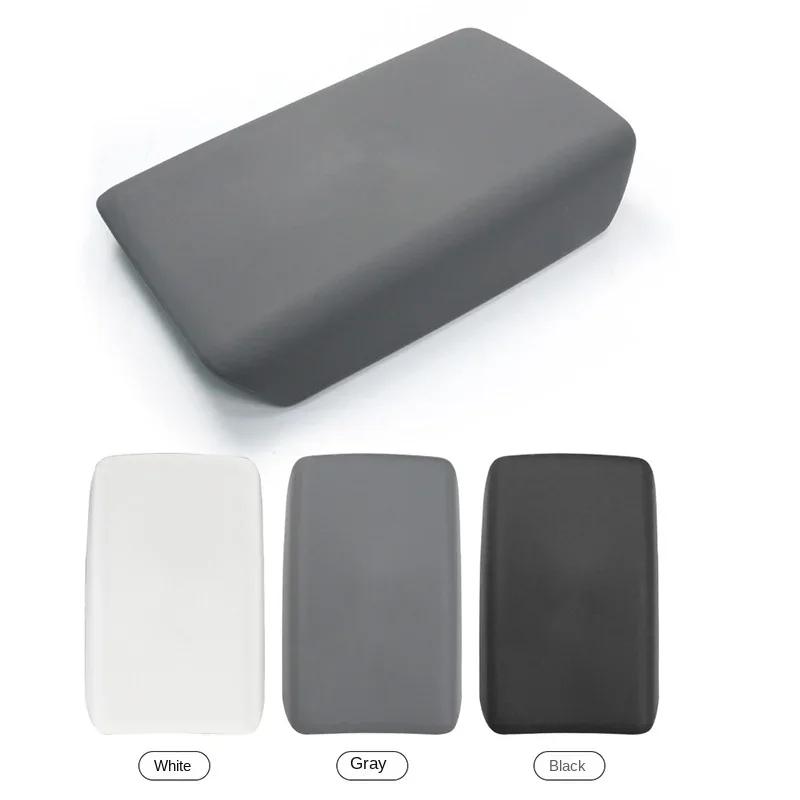 Für Tesla Model 3 Y 2023 Zubehör Armlehnen-Schutzbox-Abdeckung Weiß Weich TPE Mittelkonsole Panel Pad