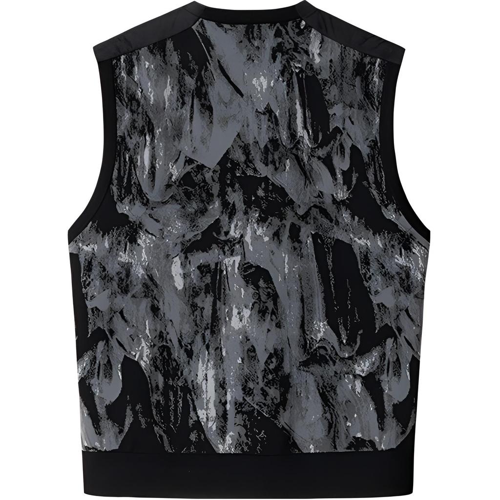 Anta Champion All-Weather Series Sports Casual Simple Splicing Warm Thick Zipper Vest Men Vests Basic-Black 152510806-1