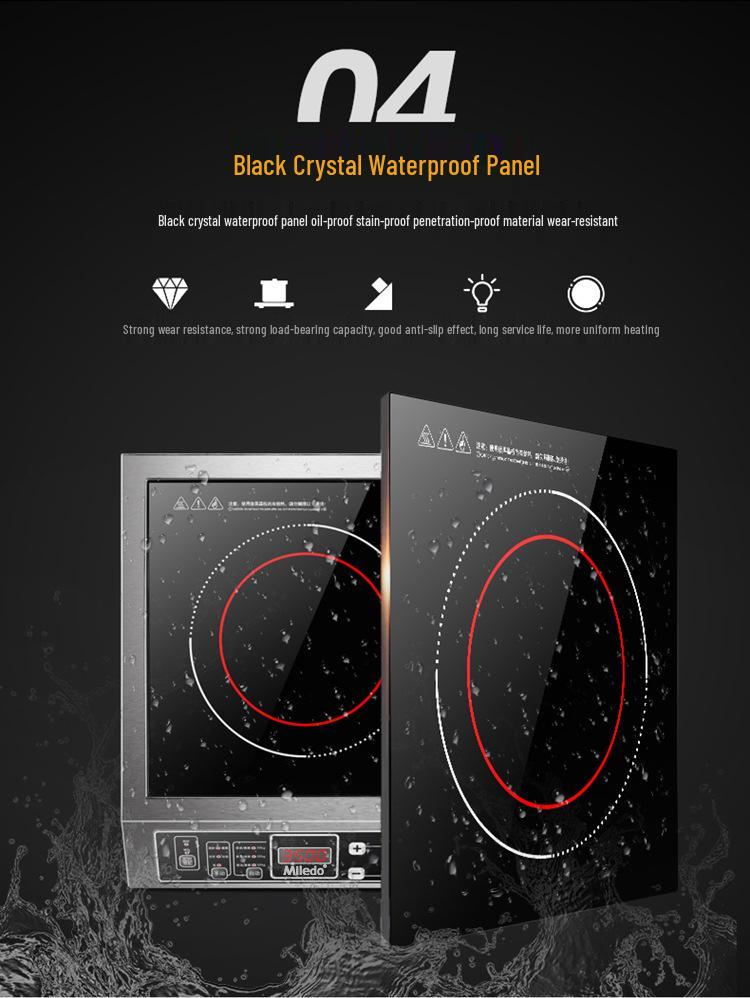 Commercial 3500W Induction Stove for Smart Home: High-Power Electric Cooker for Wok Stir-Fry and Soup.