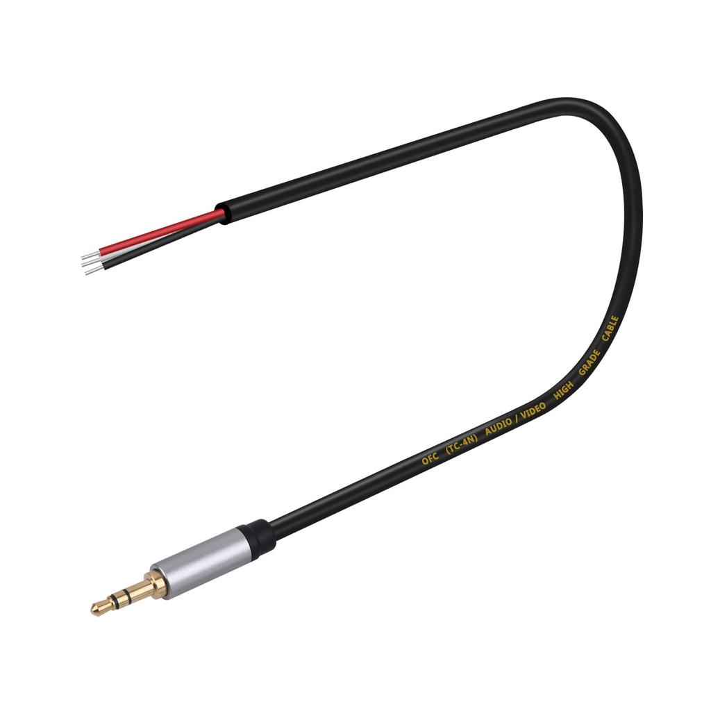 3.5mm Male Plug To Bare Wire Open End TRS 3Pole Stereo 1/8in 3.5mm Audio Cable for Headphone Speaker Repair Replacement