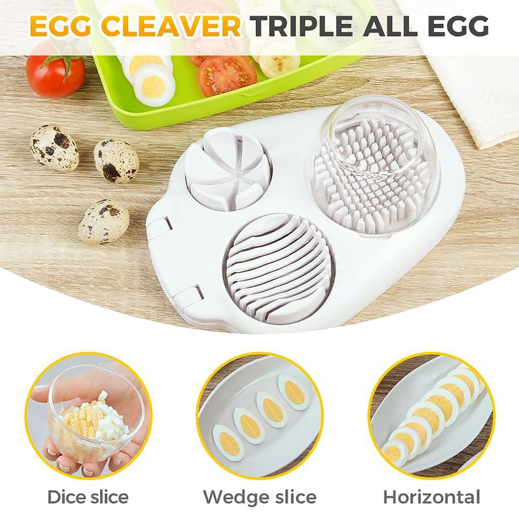 Egg Cutting Tool  For Hard Boiled Eggs, Multipurpose Egg Cutter Food Dicer With Stainless Steel Wire