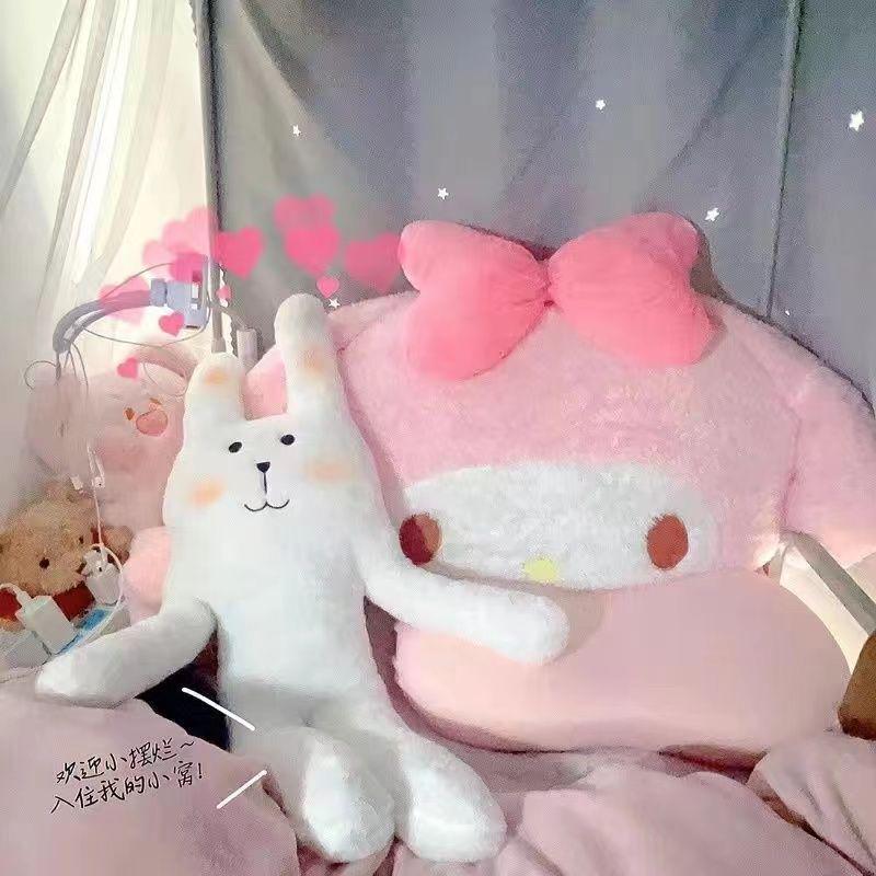 Big White Rabbit Plush Sleeping Pillow - Cute, Soothing Stuffed Toy for Healing & Birthday Gift