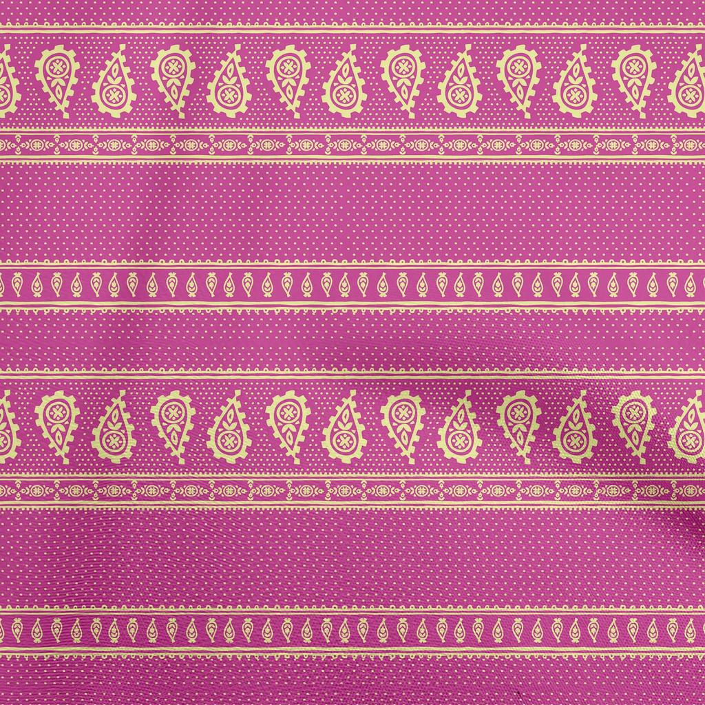 oneOone Bavlněný Flex Černá Látka Asijský Paisley Blok Šicí Materiál Potisk Látka Na Metráž 40 Palců