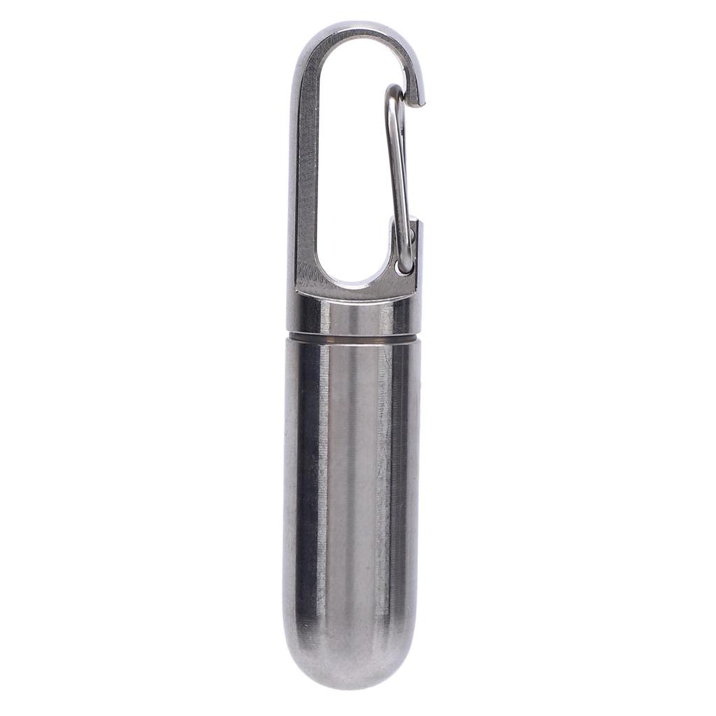 Small Capsule Container Airtight Metal Portable Capsule Holder for Cosmetics Seasoning Outdoor Traveling