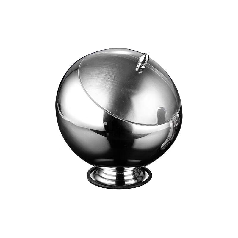 

Stainless Steel Slanted Condiment Bowl with Lid and Base