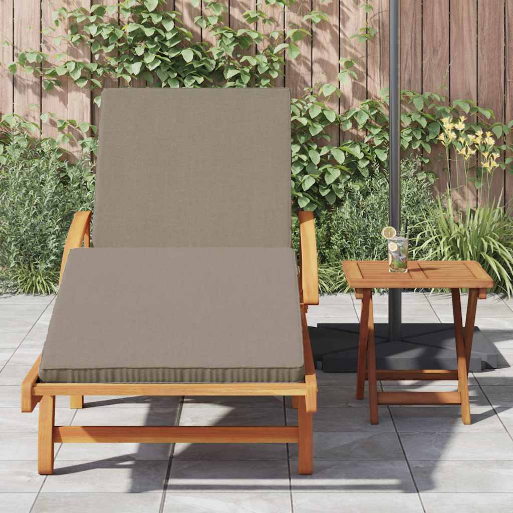 Sun Lounger 2 Pcs Taupe 200 X 67 X 84 Cm Solid Acacia Wood