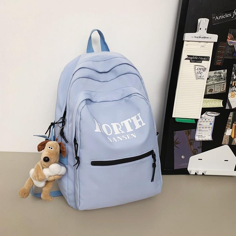 

School bag junior high school girls high value letter backpack female college students casual versatile backpack new Single pack