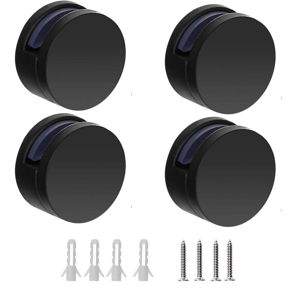 4 Pack Mirror Holder Clips Zinc Alloy for Bathroom Use Designed for 3mm to 5mm Glass Thickness Chic Black Finish