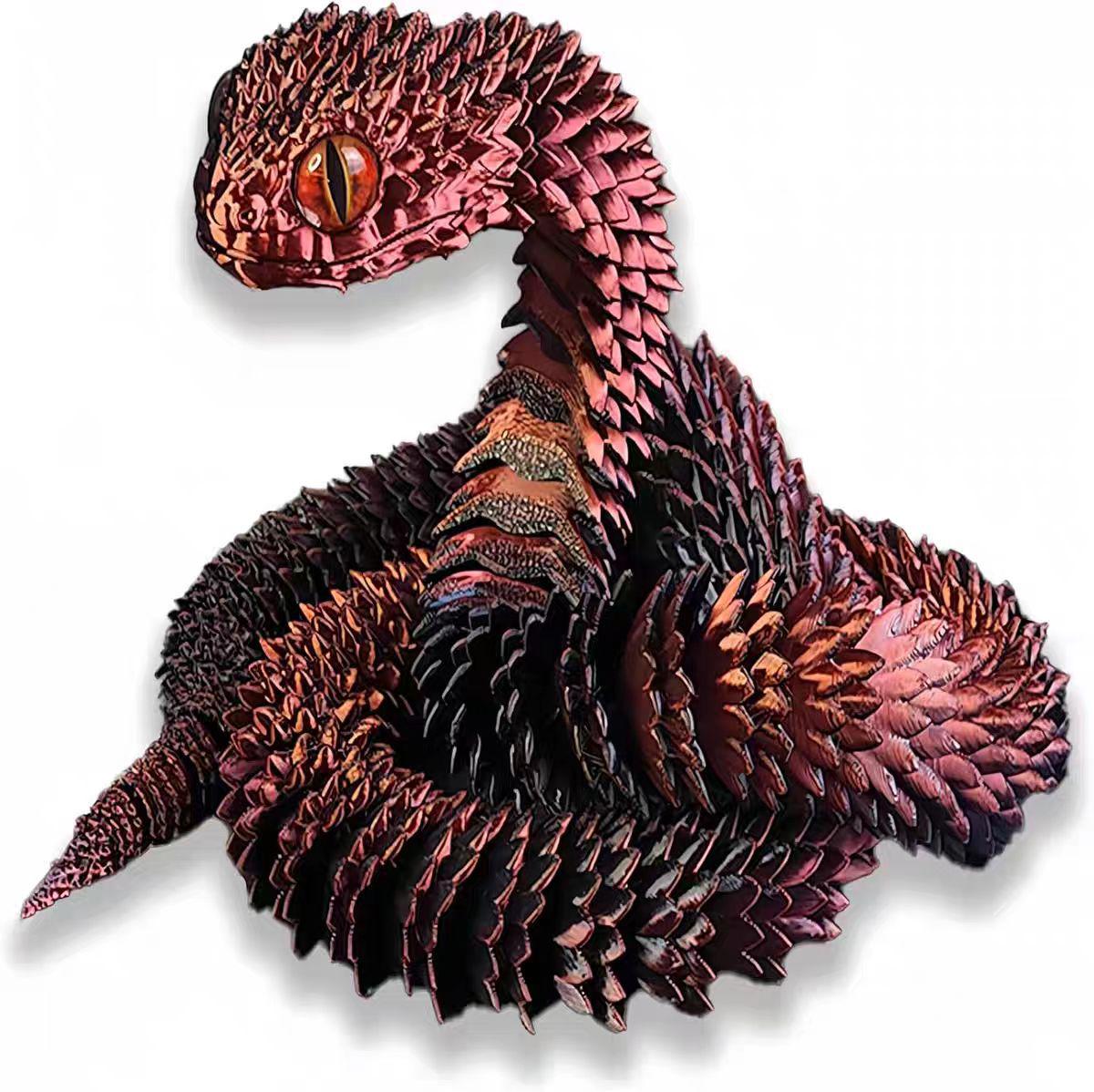 3D Printed Movable Viper Toy Set - Trendy Ornament and Perfect Gift 30cm Viper