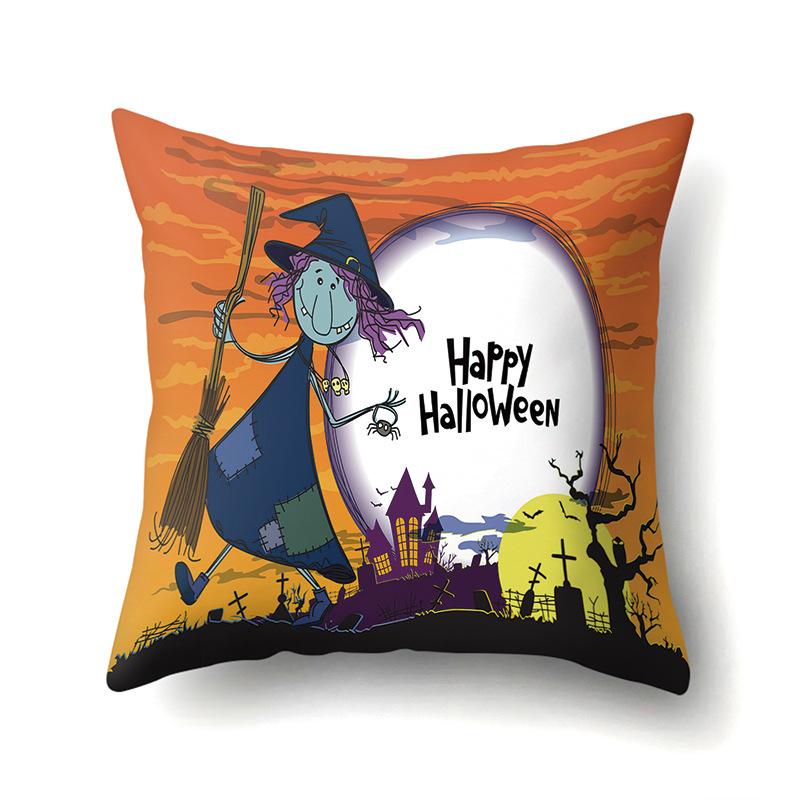 Halloween Pillowcase Car Waist Pillow Pumpkin Sofa Cushion Cover Office Home Living Room Pillowcase