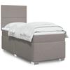 Vidaxl Kontinentalbett Mit Matratze, Taupe, Stoff, 90X200 Cm