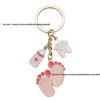 Baby Foot Pendant Keychain: Mix and Match Baby Clothes & Bottle Charms for Boys & Girls