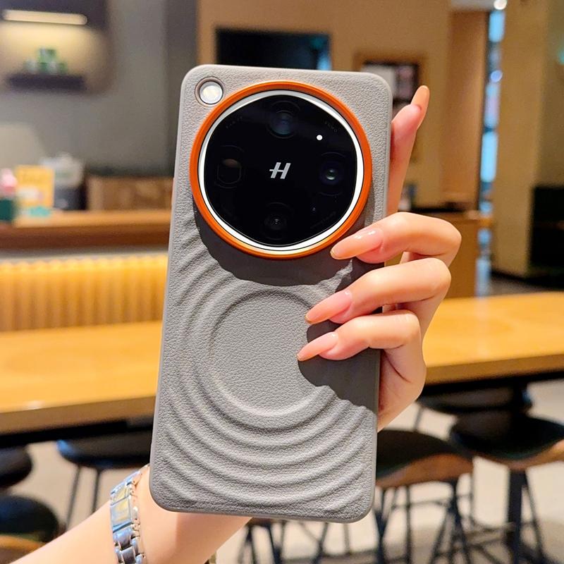 

Luxury Ripple Pattern PU Leather Skin Case For Oppo Find X9 Ultra and X9s Pro Magnetic Dropproof Protection Alloy Lens Cover OPPO Find X9s Pro