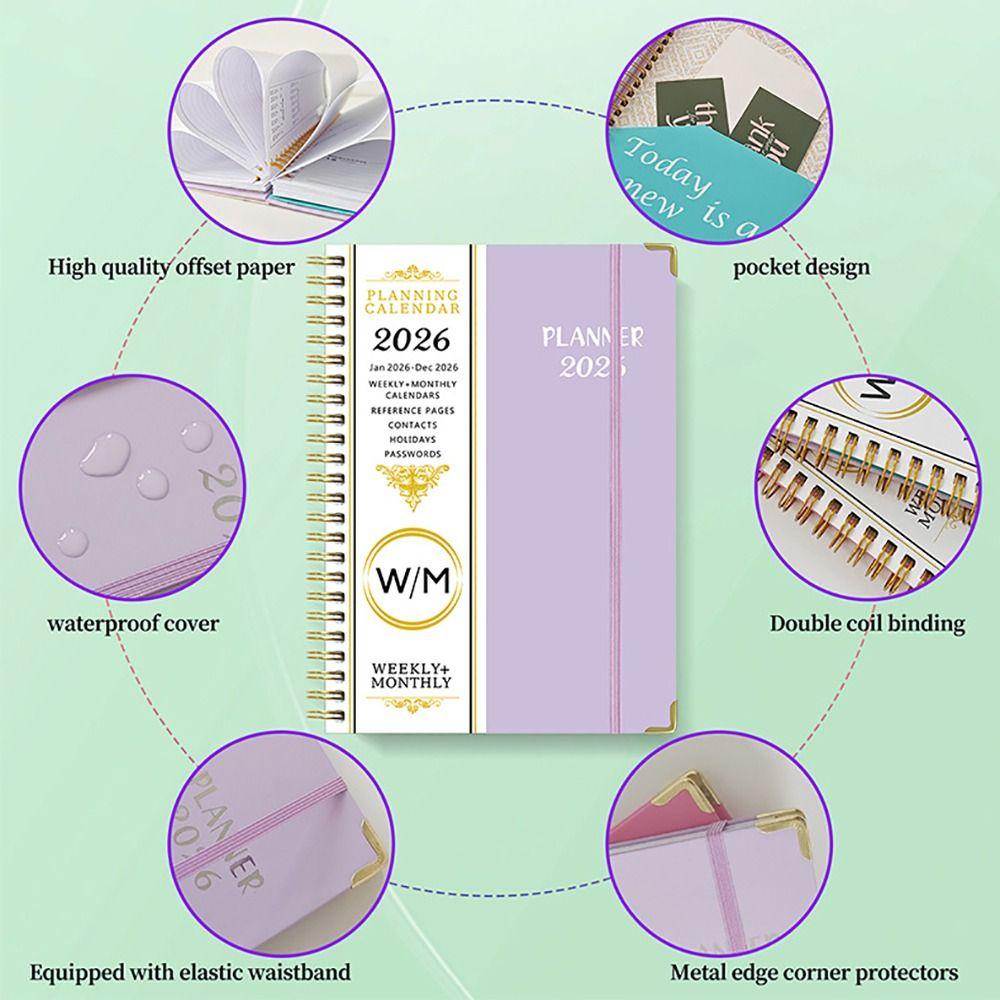 Learning Plan Diary Schedules Organizer Work Efficiency Monthly Planner  School