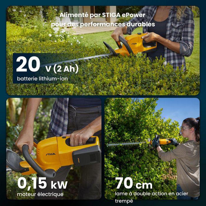 Taille-haies STIGA HT 100e Kit - a batterie 20V