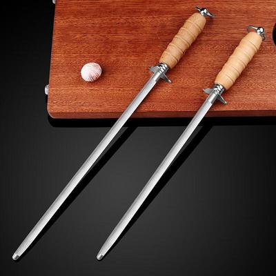 14-inch Fine Grain Wooden Handle Sharpening Rod