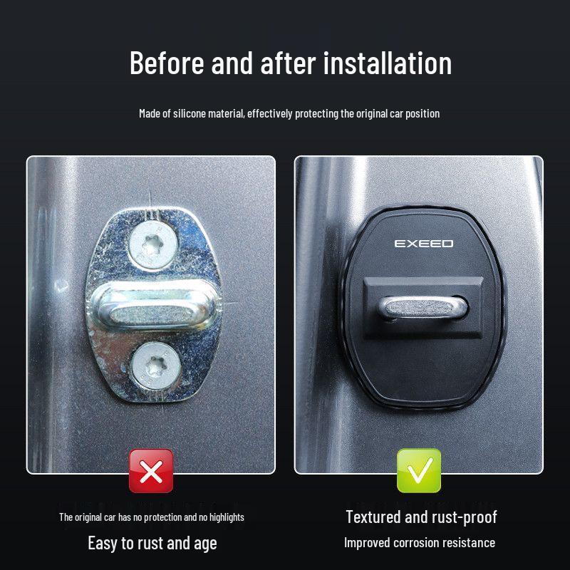 Xingtu TX Car Door Lock Dustproof Anti-Rust Shock Absorbing Silicone Cover