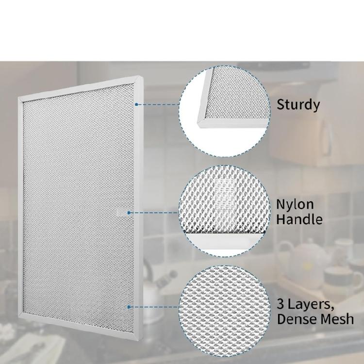 Set of 2 Heavy Duty Metal Range Hood Filter Replacement Filter Suitable for QS1 Series Captures Grease Effectively