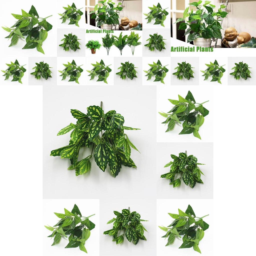 Elegant 33cm Artificial Plants For Home Office And Wedding Decor With Realistic Green Foliage
