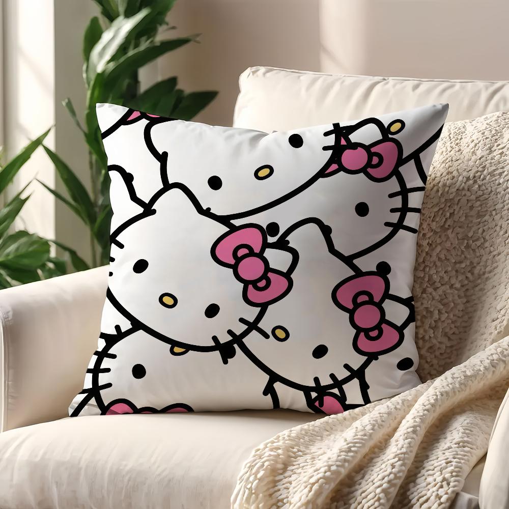 Kawaii HHello KKittyY Pink cushion cover For Pillow Printing Sofa Decoration HomeCar Room Coffee Shop Office NordicSimplicity