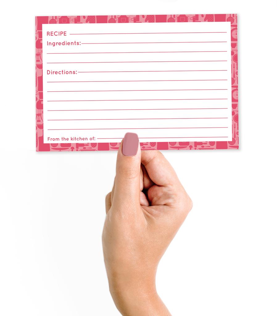 Inkdotpot Recipe Card 6x4 inch Single-Sided Recipe Design Cards Border Recipe Cards Wedding-Bridal Shower-Baby Shower- Pack of