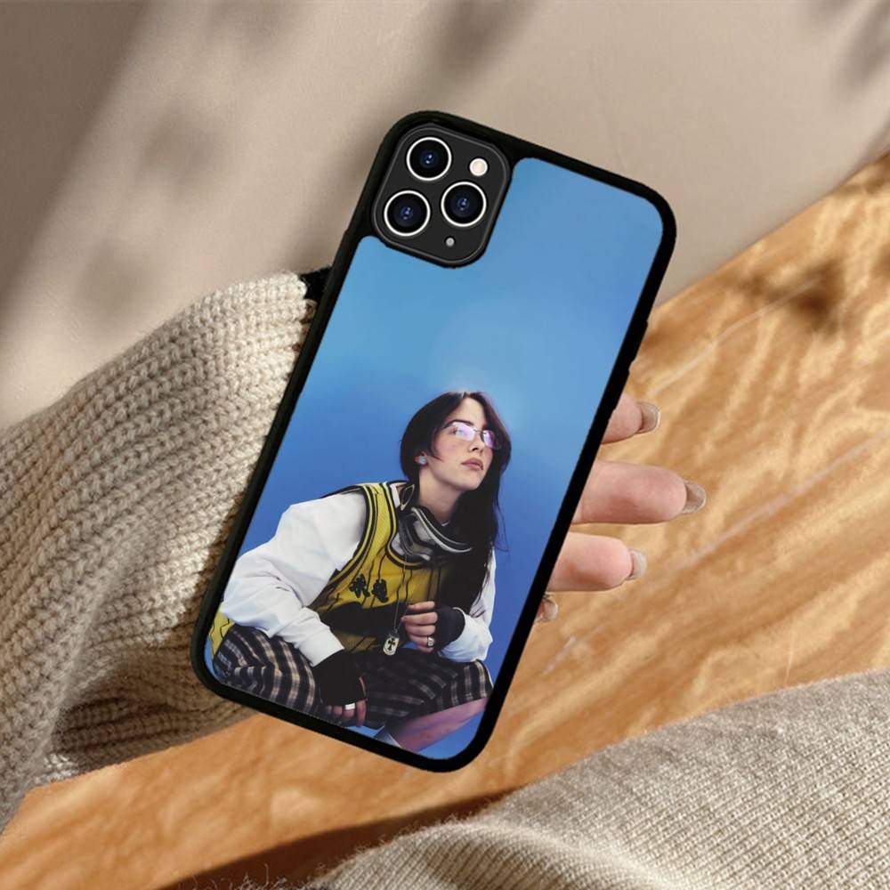 

B-Billie E-Eilishes PC+TPU Shockproof Protective Phone Case For iPhone17 14 15 16 Pro max 13 12 11 17 Air iPhone 17 Pro