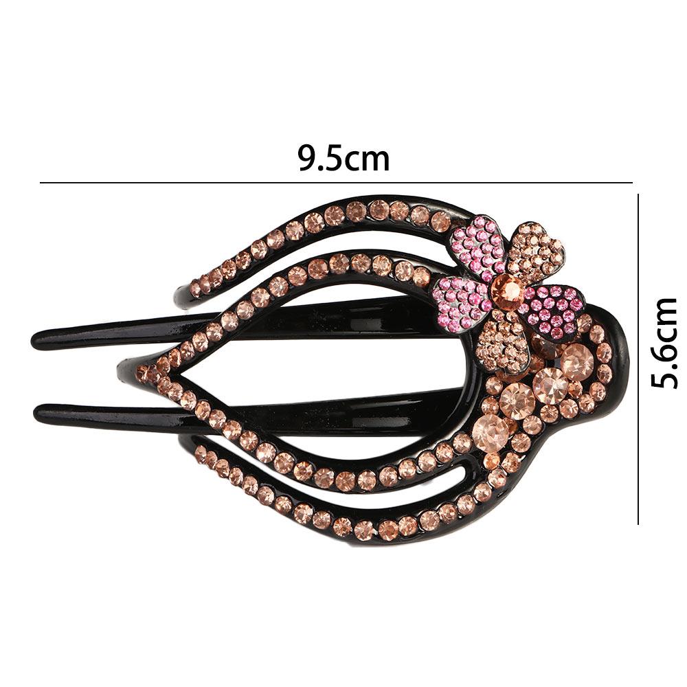 Ladies Large Size Disk Hair Rhinestone Shiny Crystal Hair Clip Hairgrip Hair Accessories Hair Claws
