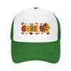 Playful Gobble Turkey Lettering Desi Mesh Baseball Cap Casual Hat Outdoor  For Womens Unisex FeUnisex