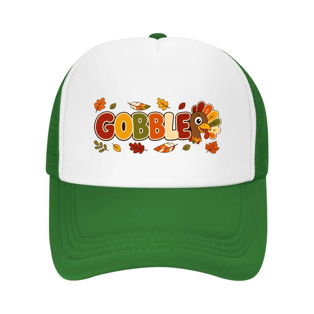 Playful Gobble Turkey Lettering Desi Mesh Baseball Cap Casual Hat Outdoor For Womens Unisex FeUnisex