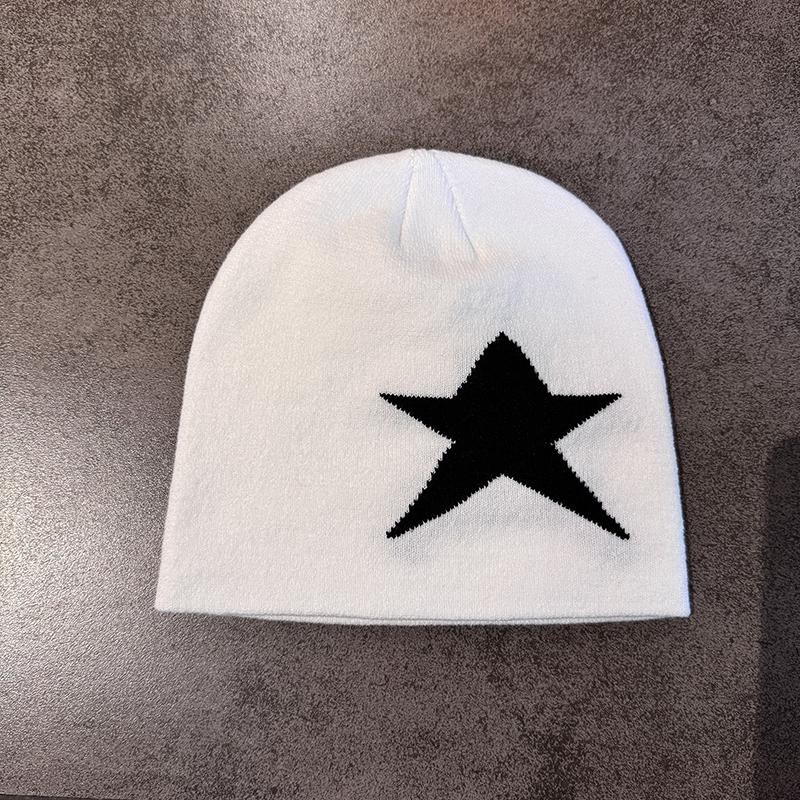 New Niche Knitted Hat Women'S Autumn And Winter Warm Pullover Cold Hat Street Photograph Concave Shape Wool Hat Trendy