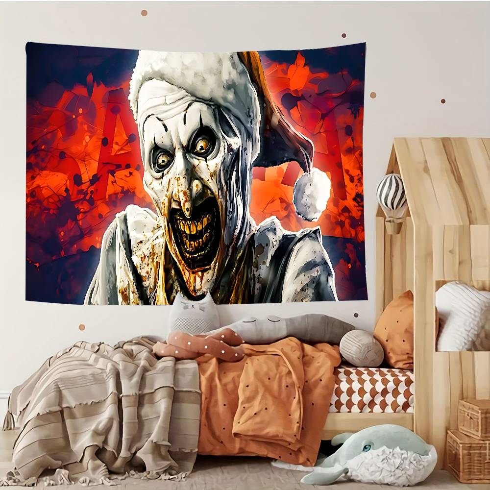 WHalloweensMovie TTerrifier Tapestry Customizable Tapestries Of Various Styleswall Hangings Celebrity Photo Printingwall