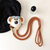 Plush Cartoon Puppy Capybara Mobile Phone Back Clip Women'S Cute Adjustable Retractable Messenger Rope Strap