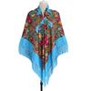 Ethnic Print Tassel Shawl: Large Square Scarf for Women - Autumn/Winter Style