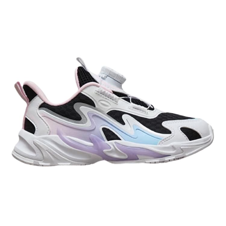 Anta Kids Comfortable Versatile Non-Slip Shock Absorbing Wear-Resistant Breathable Low-Top Casual Shoes Kids Casual Shoes Black White Pink 322439921-3